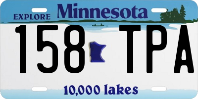 MN license plate 158TPA
