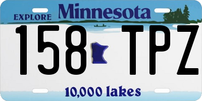 MN license plate 158TPZ