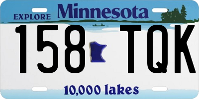 MN license plate 158TQK