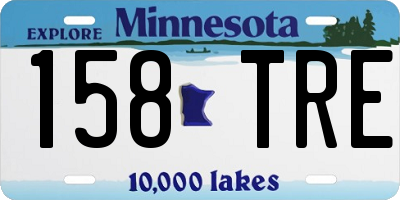 MN license plate 158TRE