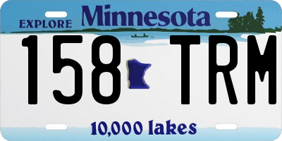 MN license plate 158TRM