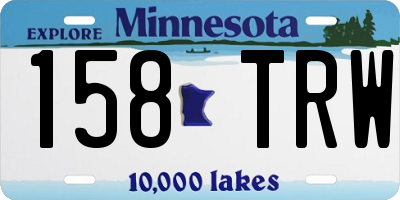 MN license plate 158TRW