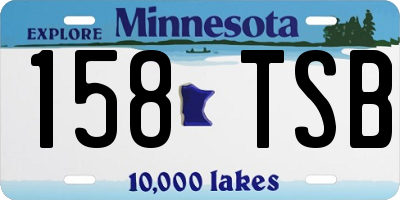 MN license plate 158TSB