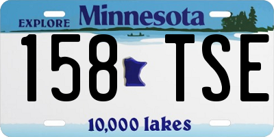 MN license plate 158TSE