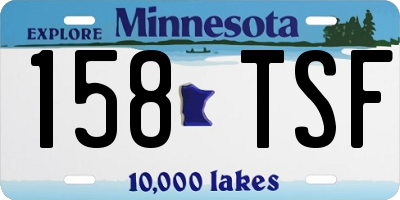 MN license plate 158TSF