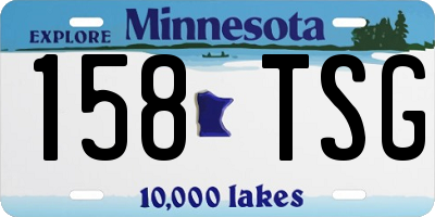 MN license plate 158TSG