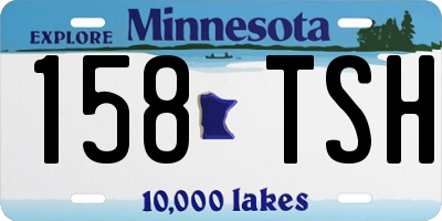 MN license plate 158TSH