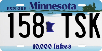 MN license plate 158TSK