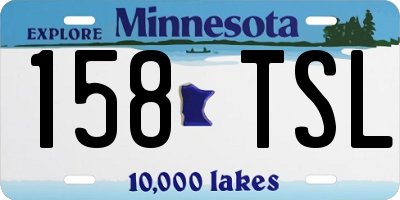MN license plate 158TSL