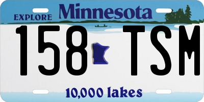 MN license plate 158TSM