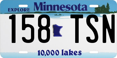MN license plate 158TSN