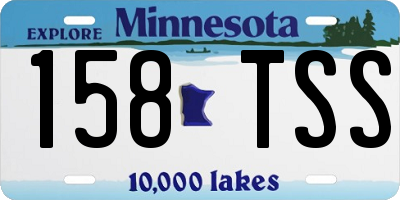 MN license plate 158TSS