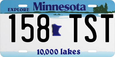 MN license plate 158TST