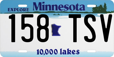 MN license plate 158TSV