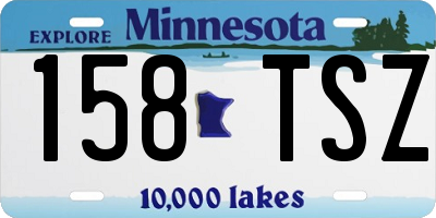 MN license plate 158TSZ
