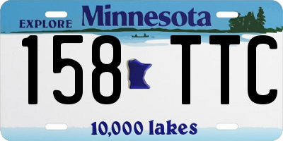 MN license plate 158TTC
