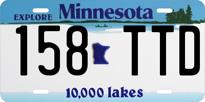 MN license plate 158TTD