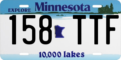 MN license plate 158TTF
