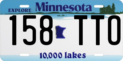 MN license plate 158TTO