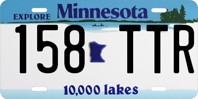 MN license plate 158TTR