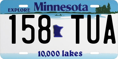 MN license plate 158TUA