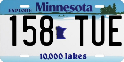 MN license plate 158TUE