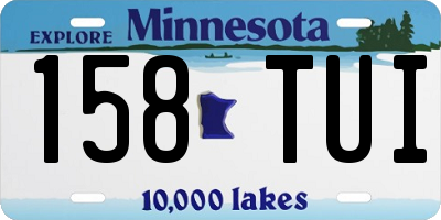 MN license plate 158TUI