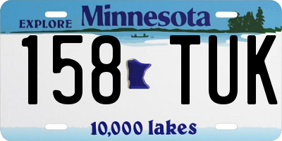MN license plate 158TUK