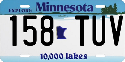 MN license plate 158TUV
