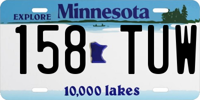 MN license plate 158TUW