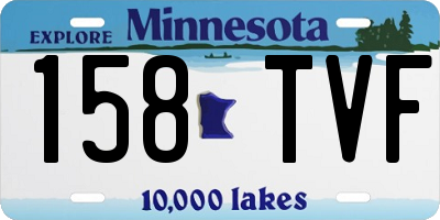 MN license plate 158TVF