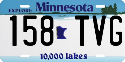 MN license plate 158TVG