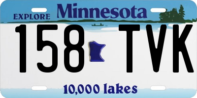 MN license plate 158TVK