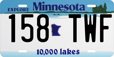 MN license plate 158TWF