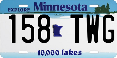 MN license plate 158TWG