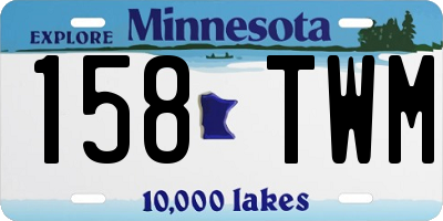 MN license plate 158TWM