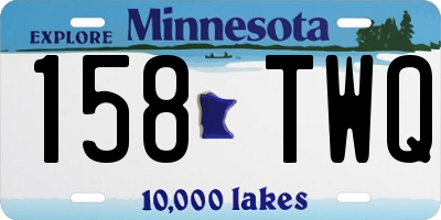 MN license plate 158TWQ