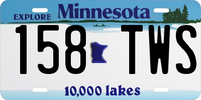 MN license plate 158TWS