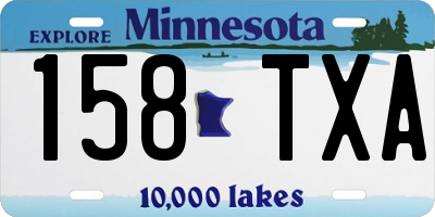 MN license plate 158TXA