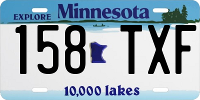 MN license plate 158TXF