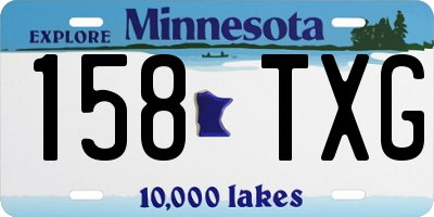 MN license plate 158TXG