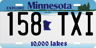 MN license plate 158TXI