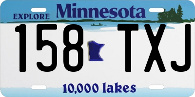 MN license plate 158TXJ