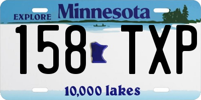 MN license plate 158TXP