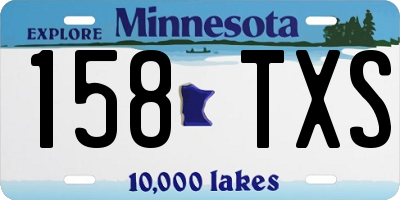 MN license plate 158TXS