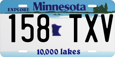 MN license plate 158TXV