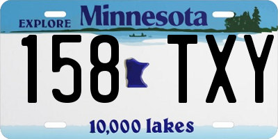 MN license plate 158TXY