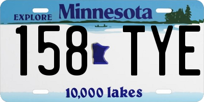 MN license plate 158TYE