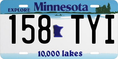 MN license plate 158TYI