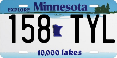 MN license plate 158TYL